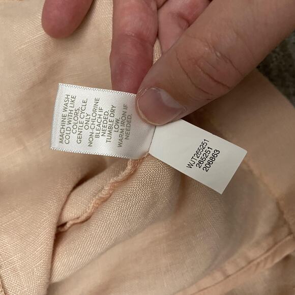 J.Jill Love Linen Blazer Womens Small Pink 100% Linen One Button Lightweight - Picture 8 of 11